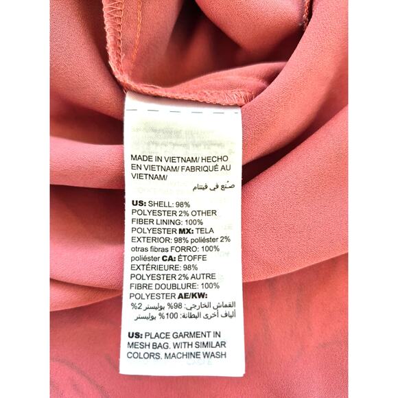 White House Black Market Coral Floral Blouse - Picture 5 of 8